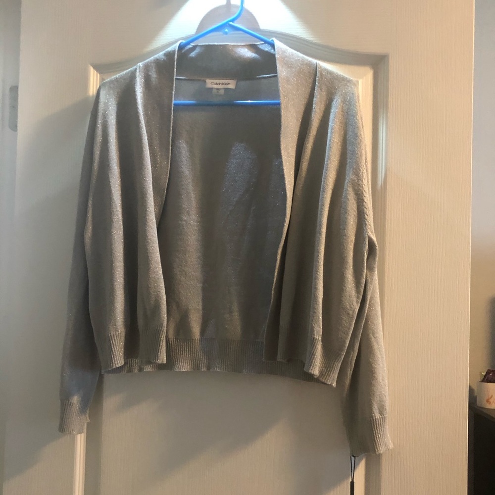 Brand-new Silver sparkly shrug